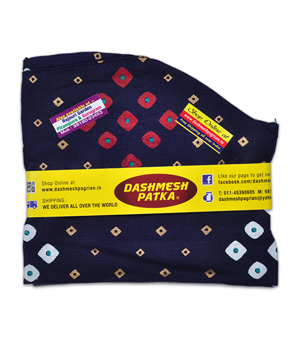 2 String Patka | 2 String Patka - Blue base with red and white pattern